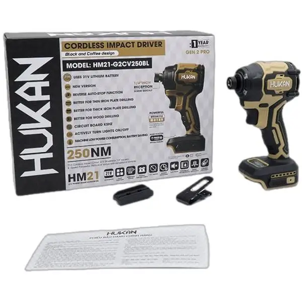 MÁY VẶN VÍT HUKAN HM21-G2CV250BL (CHƯA PIN, SẠC)