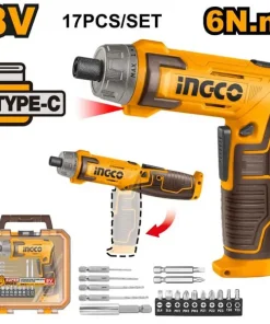Máy vặn vít mini dùng pin Ingco CSDLI08025 (kèm 17 phụ kiện không cáp sạc)