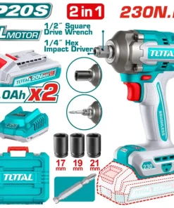 Máy vặn vít và bu lông dùng pin 20V Total TIWLI20236 (2 Pin 2.0Ah, 1 Sạc)