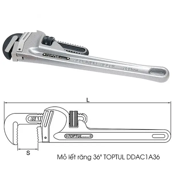 Mỏ lết răng 36 inch TOPTUL DDAC1A36