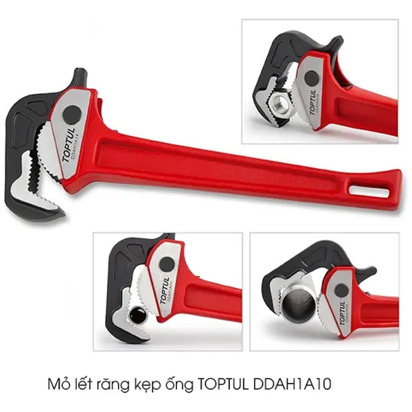 Mỏ lết răng kẹp ống TOPTUL DDAH1A10
