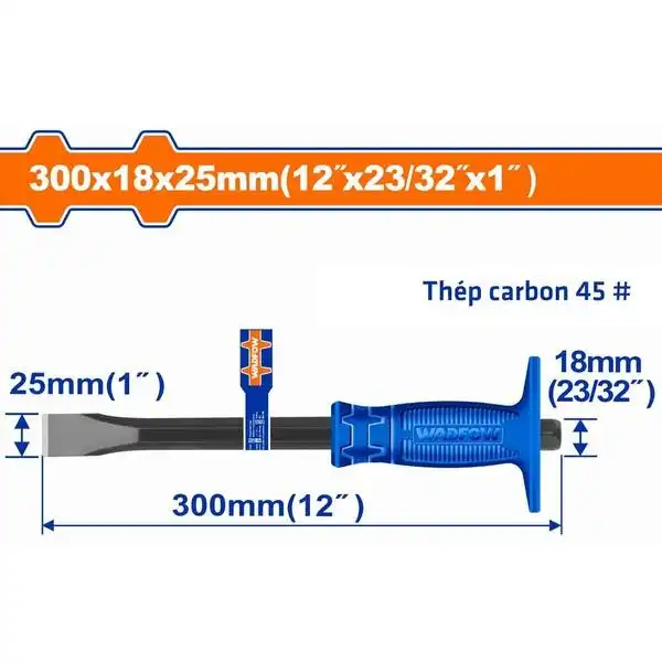 Mũi Đục Dẹp Nguội 25X18X300Mm WCC1302 WADFOW