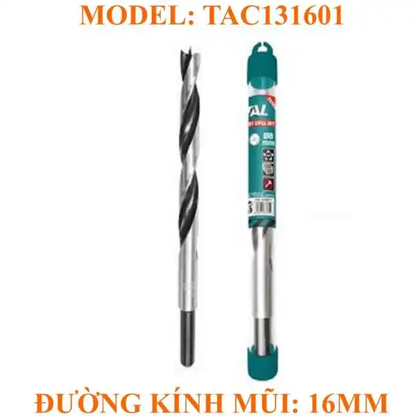 Mũi khoan gỗ 16mm TAC131601 TOTAL