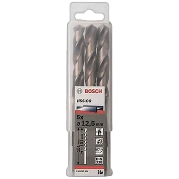 MŨI KHOAN INOX HSS-CO 12.5MM BOSCH 2608585904 (HỘP 5 MŨI)