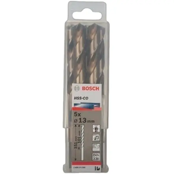 MŨI KHOAN INOX HSS-CO 13MM BOSCH 2608585905 (HỘP 5 MŨI)