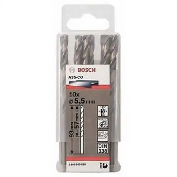 Mũi khoan INOX HSS-Co 5.2mm (hộp 10 mũi) Bosch 2608585887