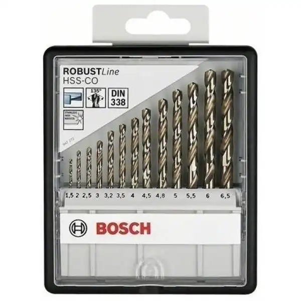 Mũi khoan INOX HSS-Co (hộp 13 mũi) - MỚI Bosch 2607019926