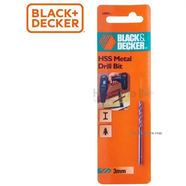 Mũi khoan sắt 3.0mm HSS Black & Decker A8066