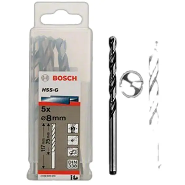 MŨI KHOAN SẮT BOSCH 8MM 2608595072 (HỘP 5 MŨI)