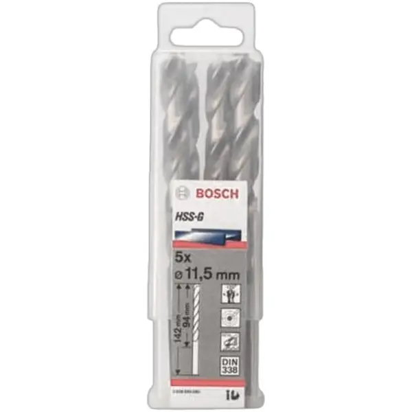 MŨI KHOAN SẮT HSS-G 11.5MM BOSCH 2608595080 (HỘP 5 MŨI)