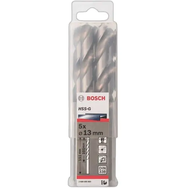 MŨI KHOAN SẮT HSS-G 13.0MM BOSCH 2608595083 (HỘP 5 MŨI)
