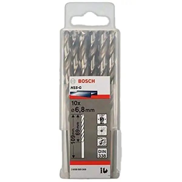 MŨI KHOAN SẮT HSS-G 6.8MM BOSCH 2608595069 (HỘP 10 MŨI)