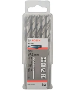 MŨI KHOAN SẮT HSS-G 7.2MM BOSCH 2608595337 (HỘP 10 MŨI)