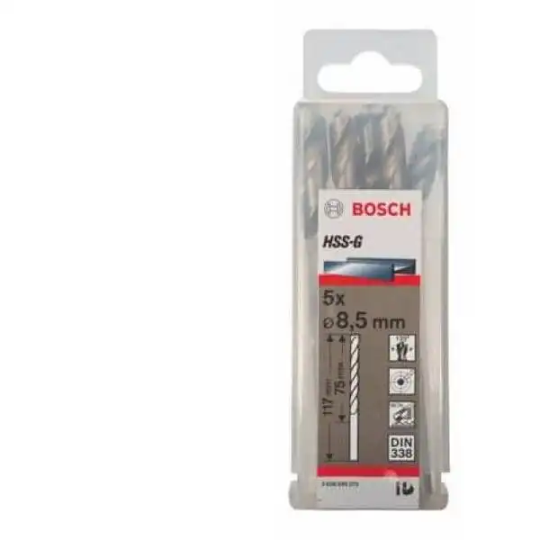 Mũi khoan sắt HSS-G 8.5mm (hộp 5 mũi) Bosch 2608595073