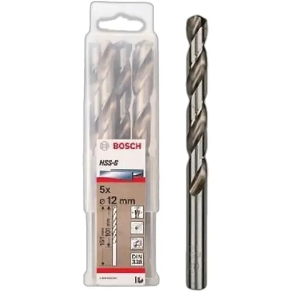 MŨI KHOAN SẮT HSS-G BOSCH 12MM 2608595081 (LẺ)