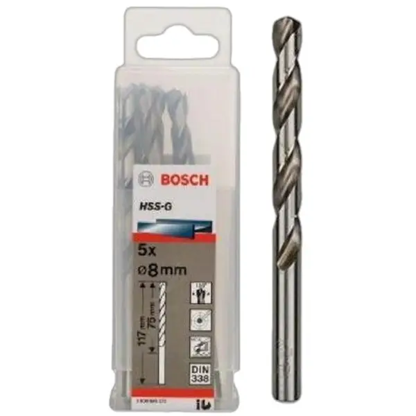 MŨI KHOAN SẮT HSS-G BOSCH 8MM 2608595072 (LẺ)