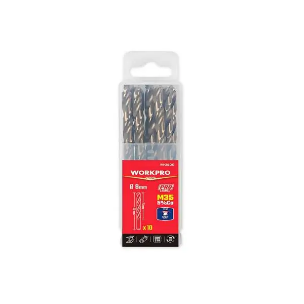 Mũi khoan xoắn HSS-G M35 3mm (1 bộ = 10 cái) Workpro WP400058