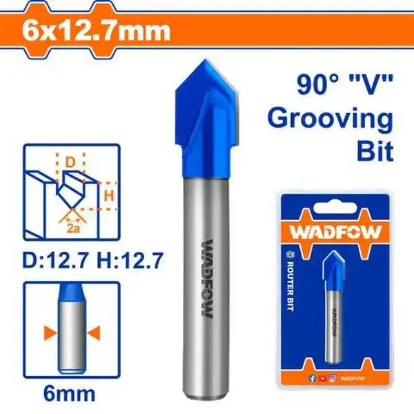 Mũi Phay Gỗ Cắt Rãnh V 6X12.7Mm WRG2404 WADFOW
