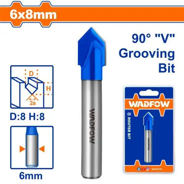 Mũi Phay Gỗ Cắt Rãnh V 6X6.8Mm WRG2402 WADFOW