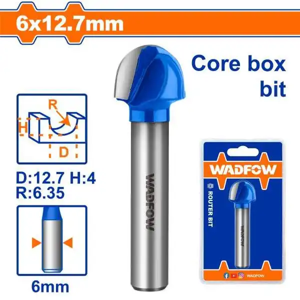 Mũi Phay Gỗ Đầu Tròn 6X6X12.7Mm WRG8404 WADFOW