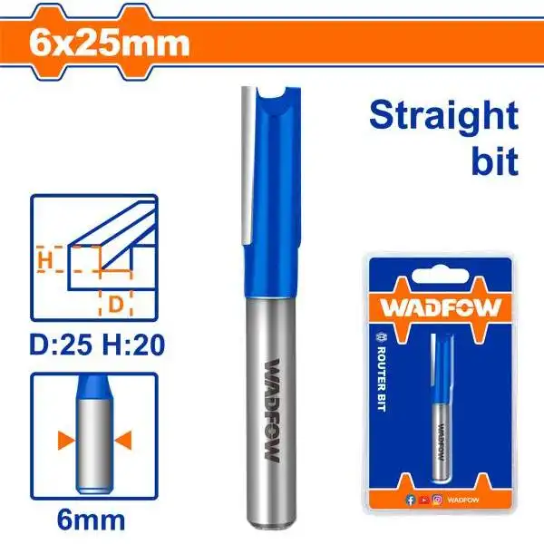 Mũi Phay Gỗ Thẳng 6X25Mm WRG1408 WADFOW