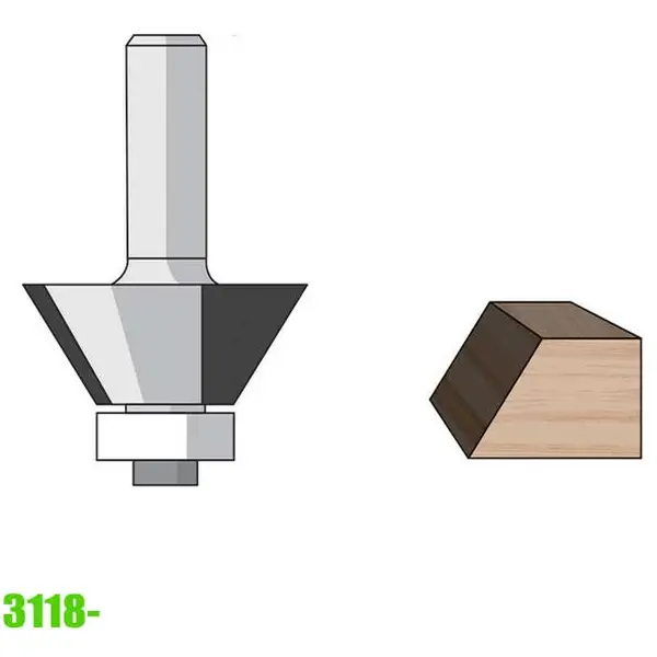 Mũi phay vát mép 45 độ Famag 3118, hai lưỡi nghiêng bằng hợp kim