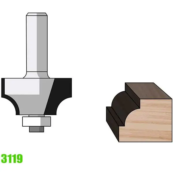Mũi phay vát mép rãnh cổ điển hoặc đường tròn FAMAG 3119