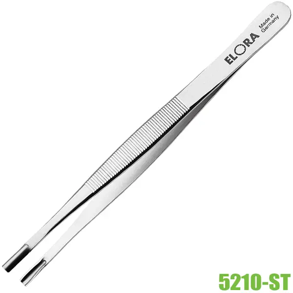Nhíp gắp linh kiện điện tử ELORA 5210-ST, mũi khoét rãnh hướng dọc