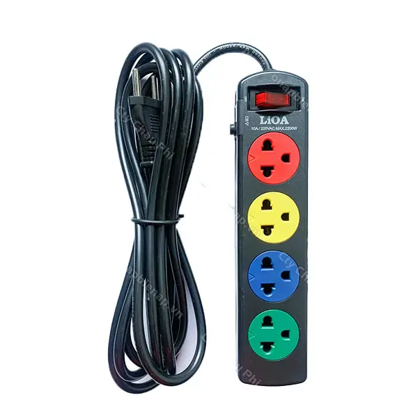 Ổ cám điện 4 lỗ 2 chấu 4m Lioa 4SND5.2.10 (10A 2200W)