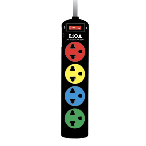 Ổ cám điện 4 lỗ 2 chấu 5m Lioa 4TSN5.2.5