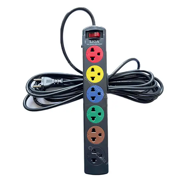 Ổ cám điện 6 lỗ 2 chấu 3m Lioa 6SND3.2.10 (10A 2000W)