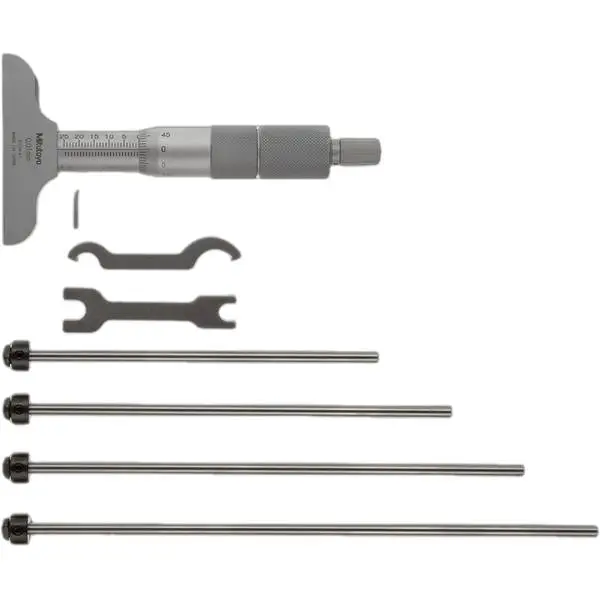 Panme đo sâu Mitutoyo 129-111 0~100mm 0.01mm chân đế đo 63.5mm