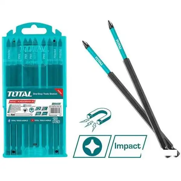 PH1x250mm Bộ mũi vít bake 10 chi tiết Total TACIM16PH1103