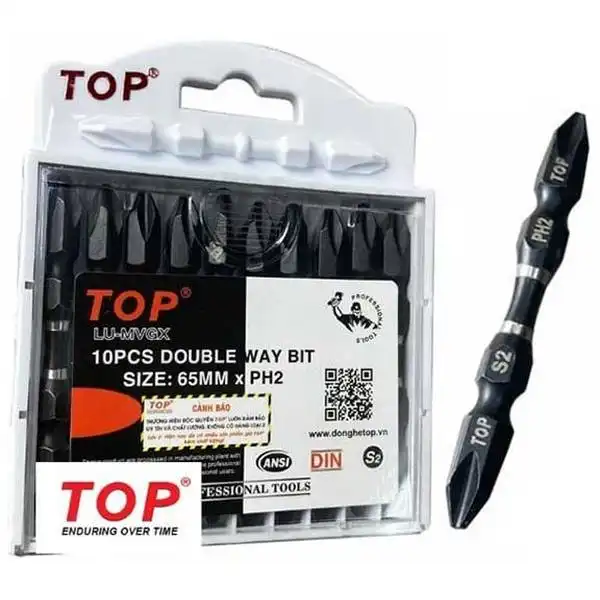 PH2x65mm Bộ mũi vít bake 2 đầu 10 chi tiết LU-MVGX