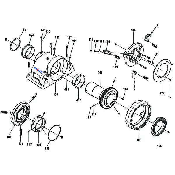 Phụ kiện cho máy tiện ren MCC800. MCC Sản xuất tại Nhật