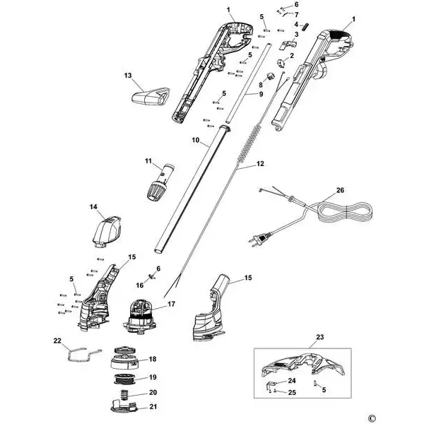 Phụ tùng Vỏ trên máy B&D GL4525, 90564411