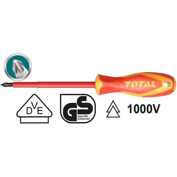 PZ1x80mm Tuốc nơ vít bake cách điện 1000V Total THTISPZ180