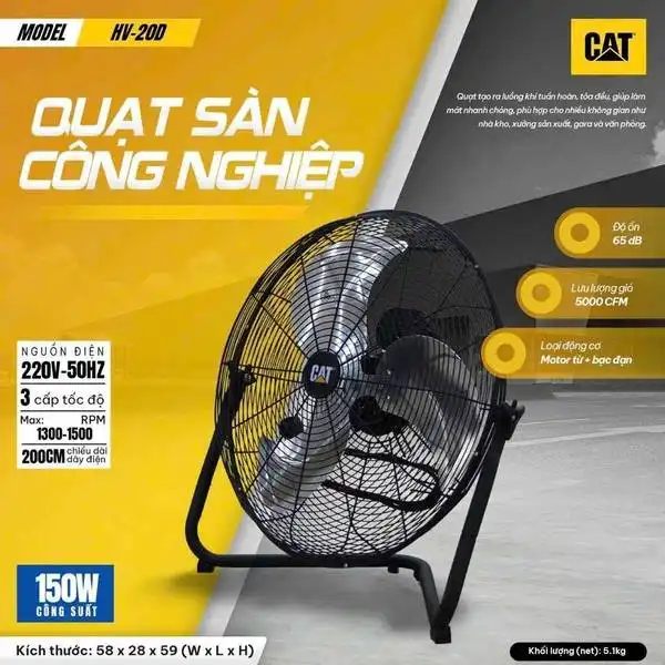 QUẠT SÀN CÔNG NGHIỆP CATERPILLAR 20 inch HV-20D