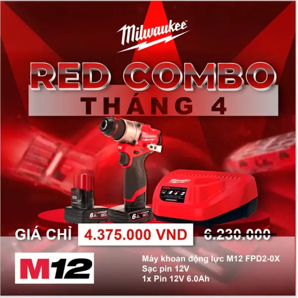 RED COMBO MILWAUKEE THÁNG 4