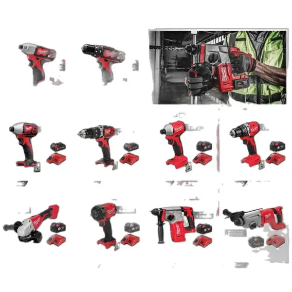 RED STAR COMBO MÁY VẶN KHOAN MILWAUKEE M18 BLPDRC - PIN M18B5 - SẠC M12-18C