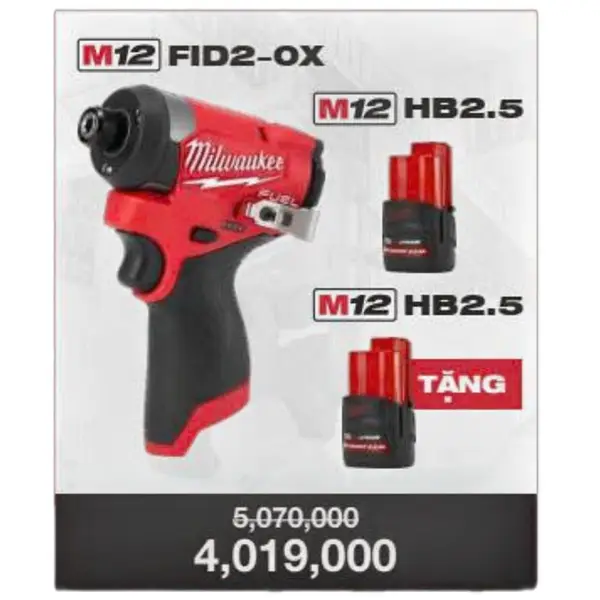 REDTOUR 2025 MÁY VẶN VÍT M12 FID2 + 2 PIN M12 HB2.5