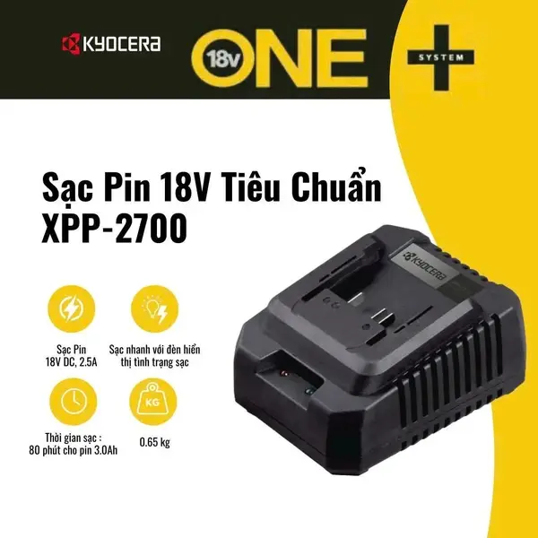 Sạc Pin 18V Tiêu Chuẩn Kyocera - XPP-2700