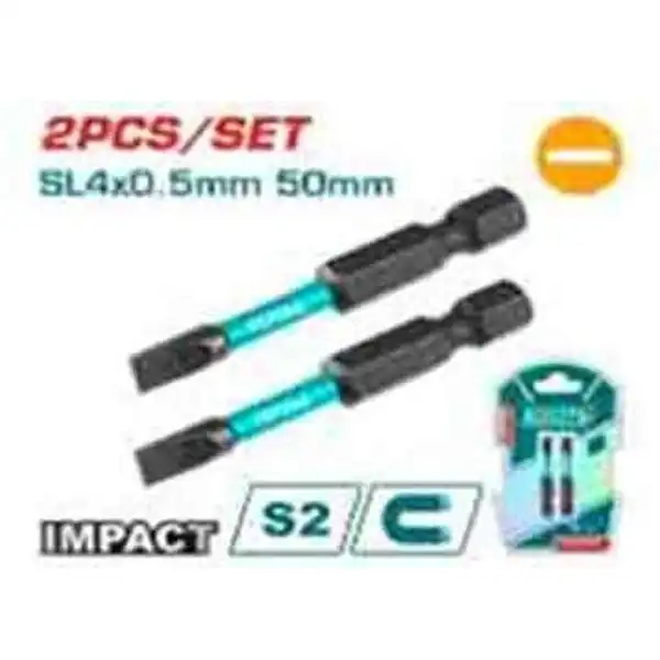 SL4x50mm Bộ mũi vít dẹp 2 chi tiết Total TACIM71SL450