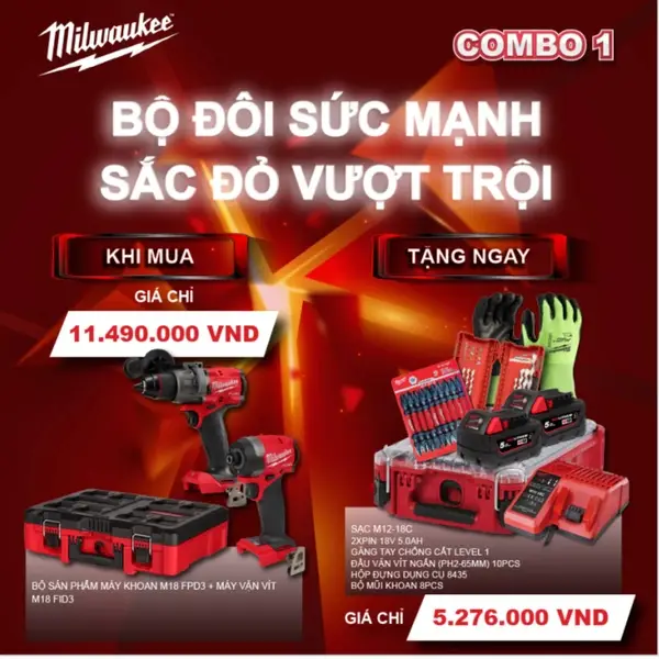 SPECIAL COMBO 1 - BỘ ĐÔI SỨC MẠNH SẮC ĐỎ VƯỢT TRỘI