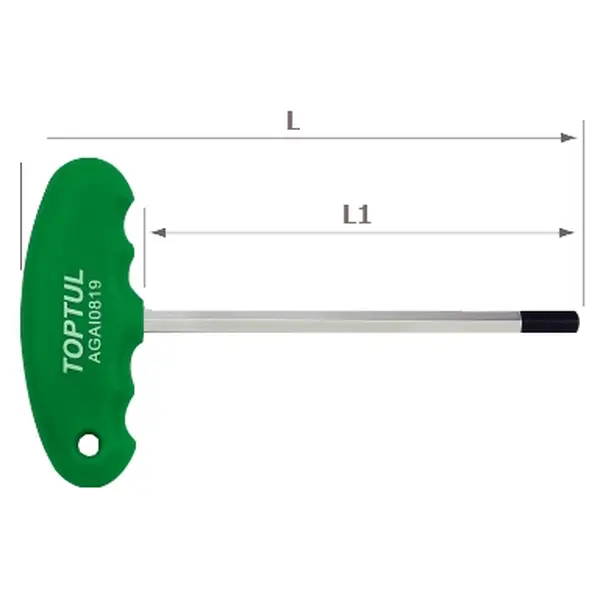 T lục giác có tay cầm nhựa 5mm TOPTUL AGAI0519