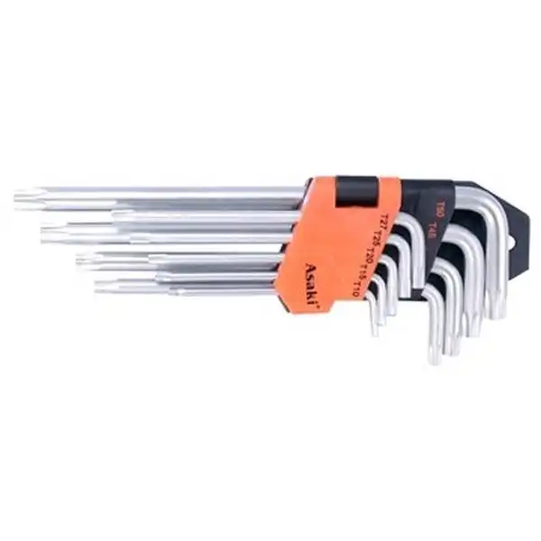 T10-T50 Bộ lục giác sao 9 cây dài Asaki AK-412