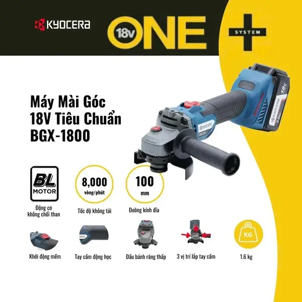 Thân Máy Mài Góc 18V Tiêu Chuẩn Kyocera - BGX-1800