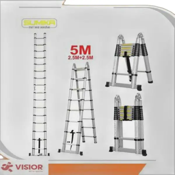 THANG NHÔM RÚT ĐÔI CHỮ A 5M SK500D SUMIKA