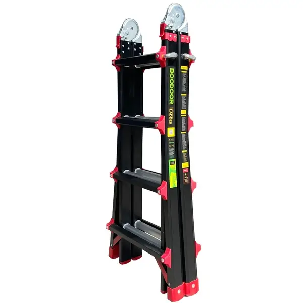 Thang nhôm rút lồng chữ A 2m Boodoor RS40 (Sơn đen)