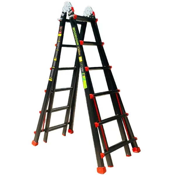 Thang nhôm rút lồng chữ A 6m Boodoor RS60 (Sơn đen)